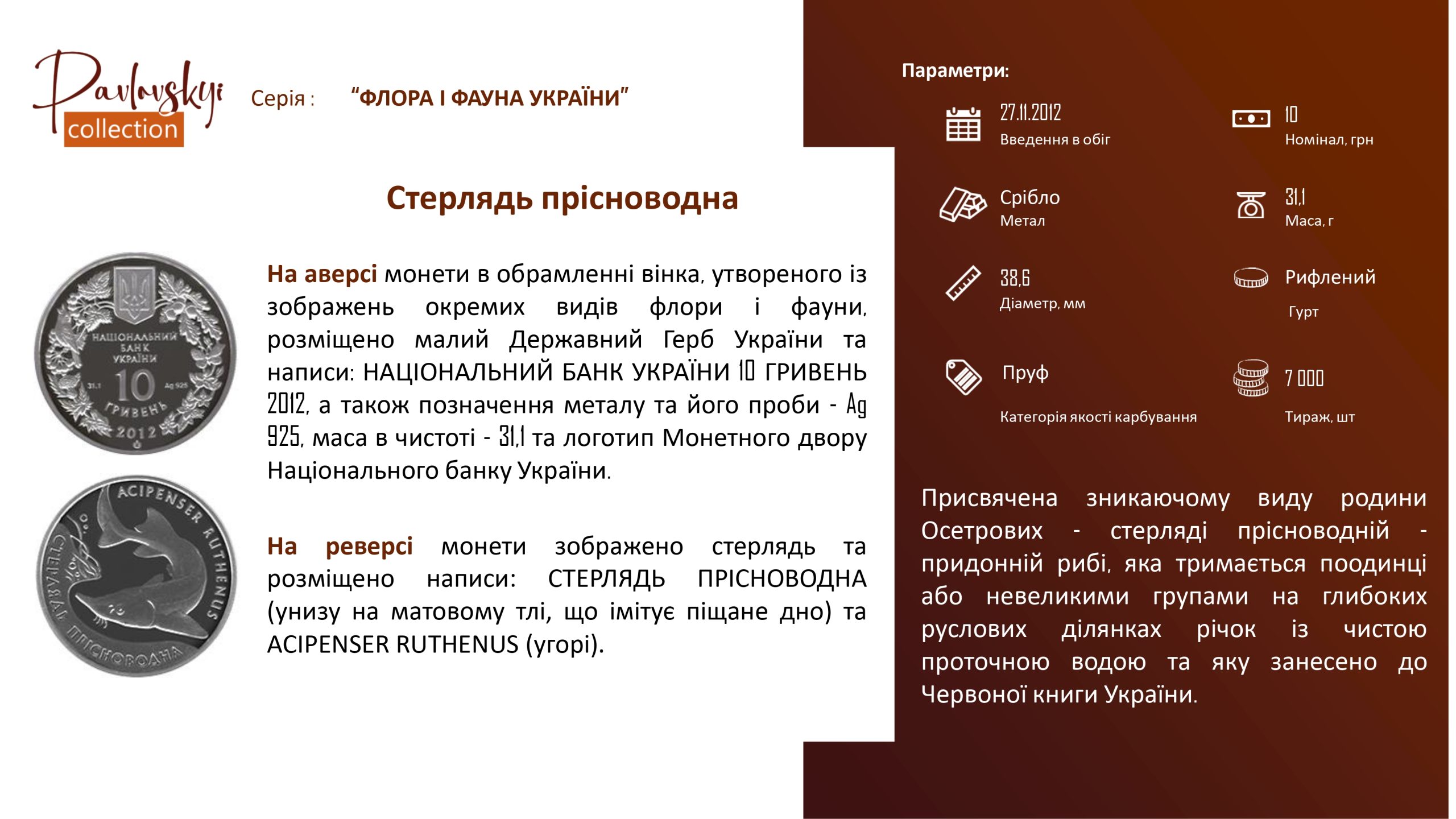 Детальніше про статтю Стерлядь прісноводна