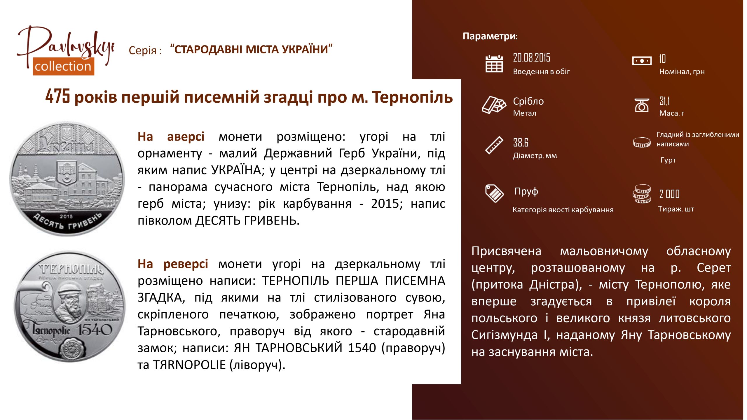 Детальніше про статтю 475 років першій писемній згадці про м. Тернопіль