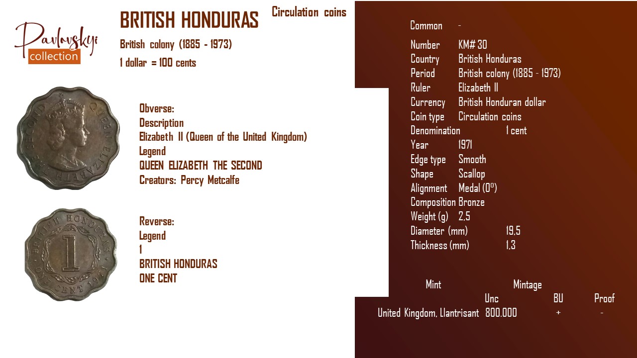Детальніше про статтю British Honduras1 cent  1971