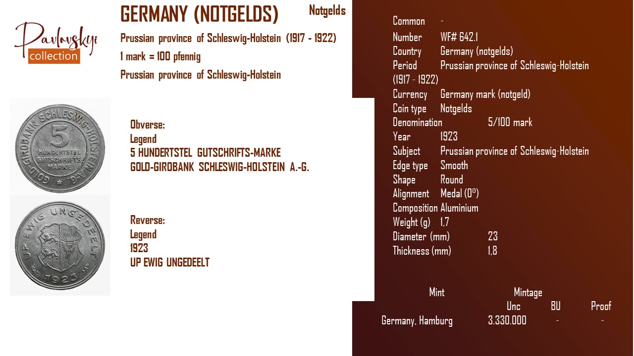 Ви зараз переглядаєте Germany (notgelds) 5/100 mark 1923