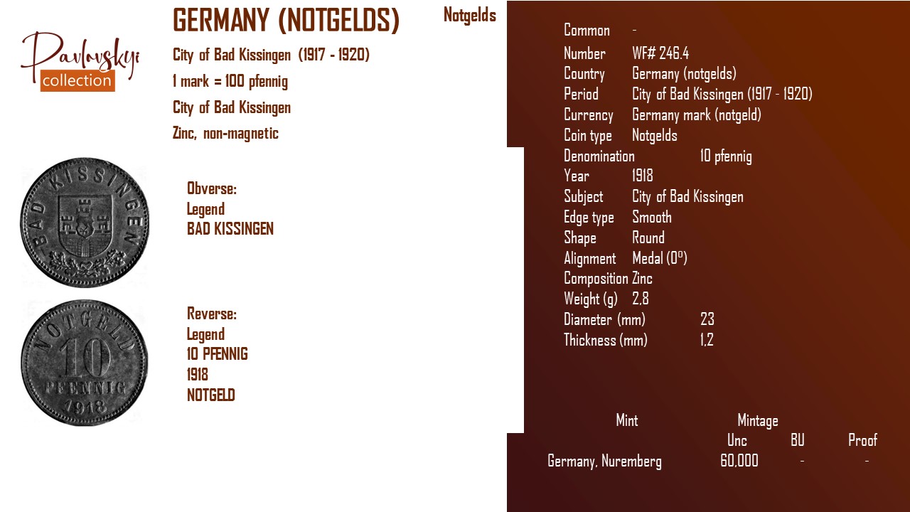 Ви зараз переглядаєте Germany (notgelds) 10 pfennig 1918