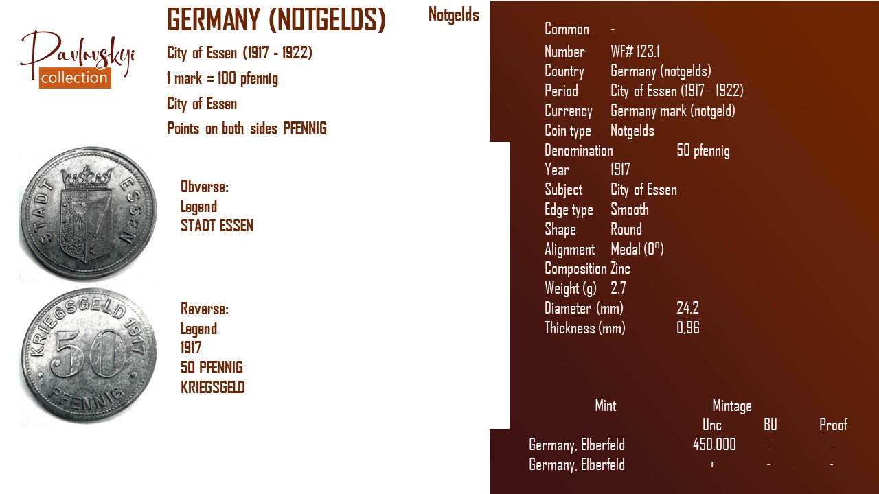 Ви зараз переглядаєте Germany (notgelds) 50 pfennig 1917