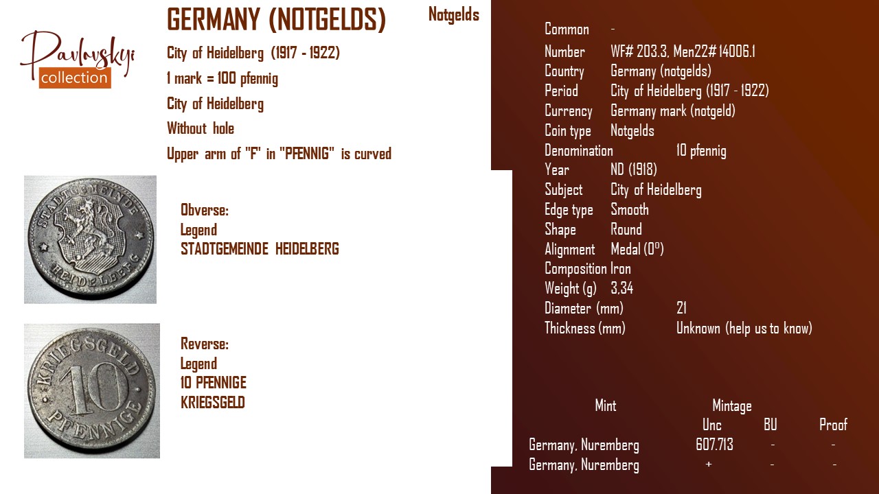 Ви зараз переглядаєте Germany (notgelds) 10 pfennig ND (1918)
