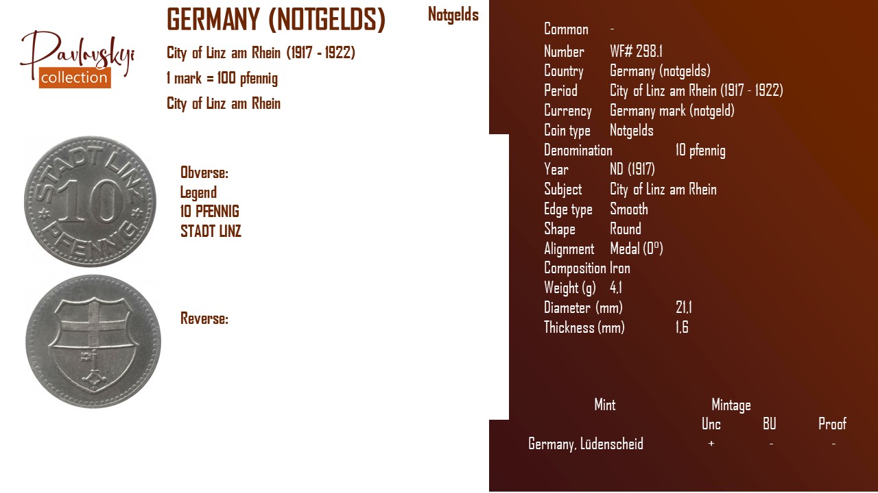 Ви зараз переглядаєте Germany (notgelds) 10 pfennig ND (1917)