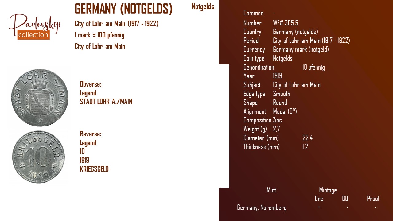 Ви зараз переглядаєте Germany (notgelds) 10 pfennig 1919