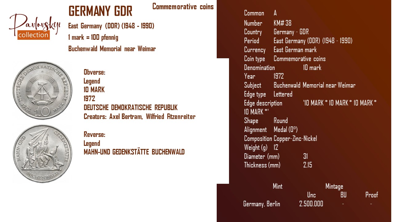 Детальніше про статтю Germany – GDR 10 mark 1972
