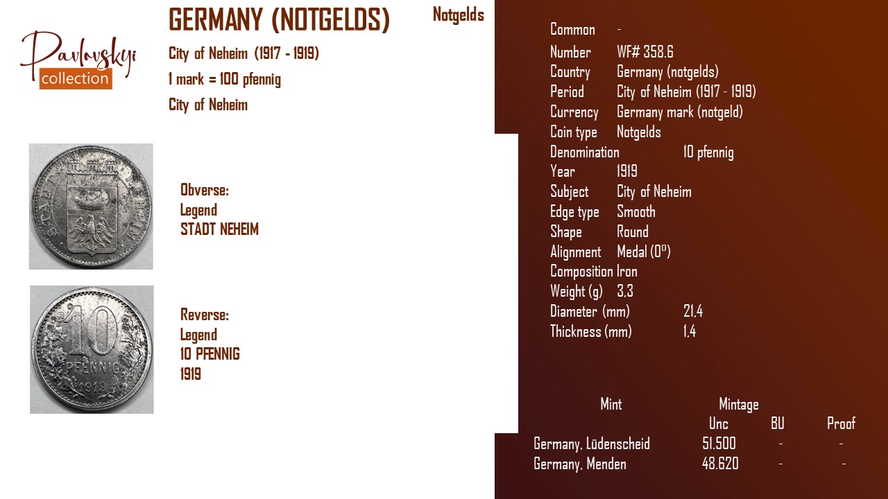Детальніше про статтю Germany (notgelds) 10 pfennig 1919