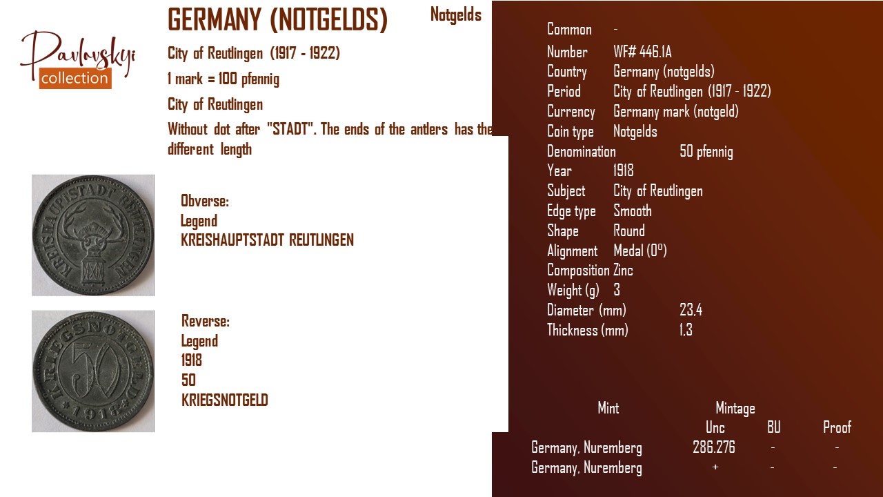 Ви зараз переглядаєте Germany (notgelds) 50 pfennig 1918
