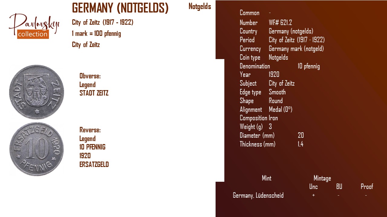 Детальніше про статтю Germany (notgelds) 10 pfennig 1920