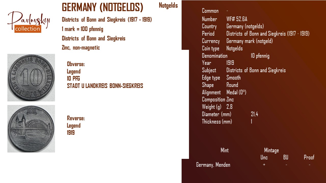Ви зараз переглядаєте Germany (notgelds) 10 pfennig 1919
