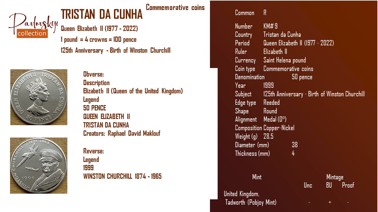 Детальніше про статтю Tristan da Cunha 50 pence 1999